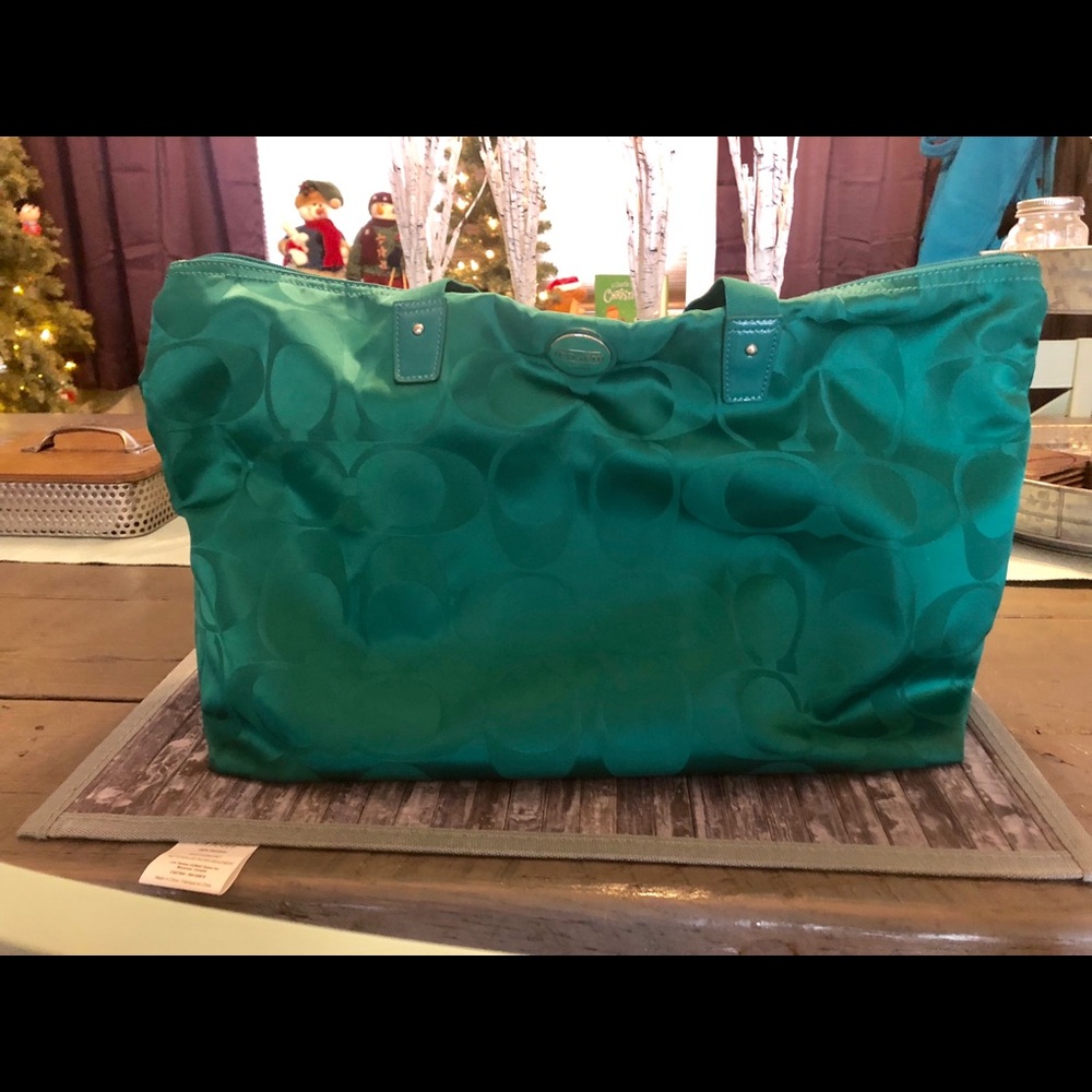 Coach weekender bag purse Bright Jade